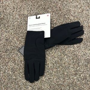 Fleece Lined Insulated Black Gloves